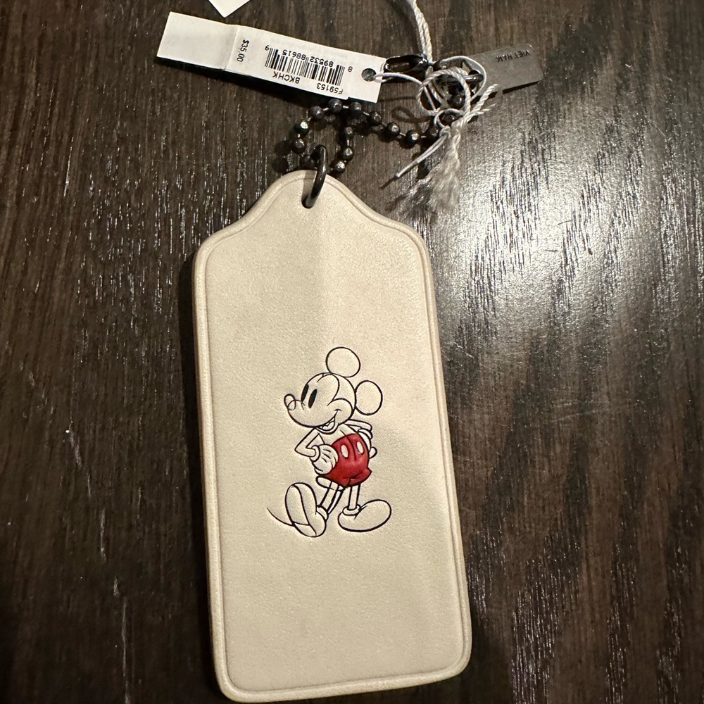 Coach X Disney Mickey Mouse handbag tag